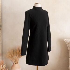NWOT Future Collective Long‎ Sleeve Mock Neck Open Back A-Line Mini Dress size S